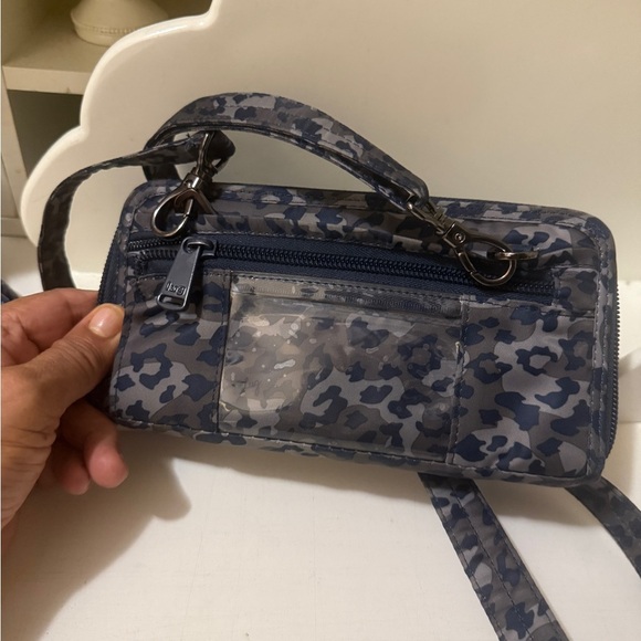 Lug Blue and Gray Patterned Crossbody Bag in excellent condition - Picture 13 of 14